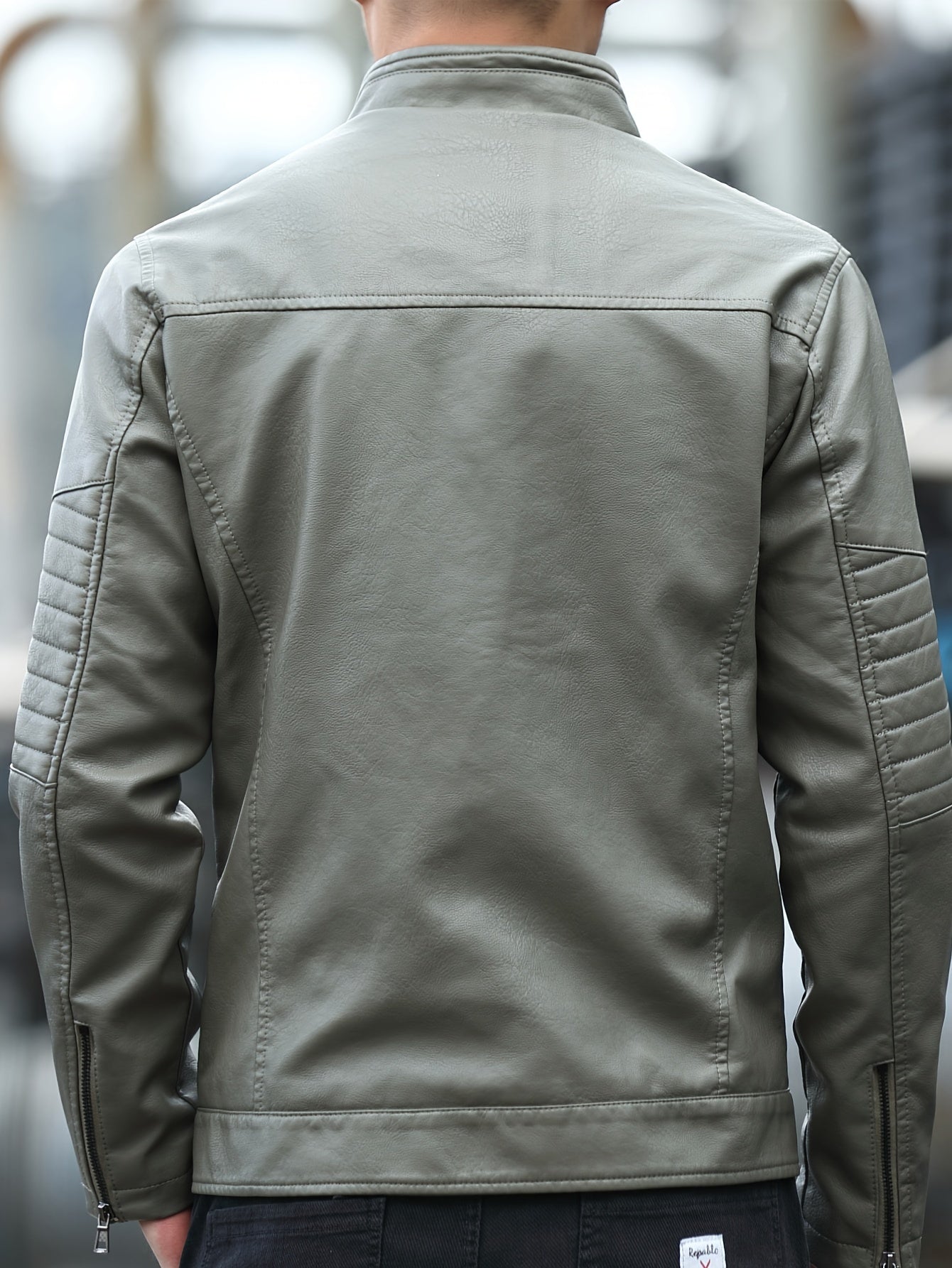 Ron | Comfortable Leather jacket with stand-up collar