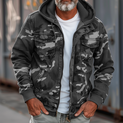 Wyatt | Camouflage cargo jacket with hood