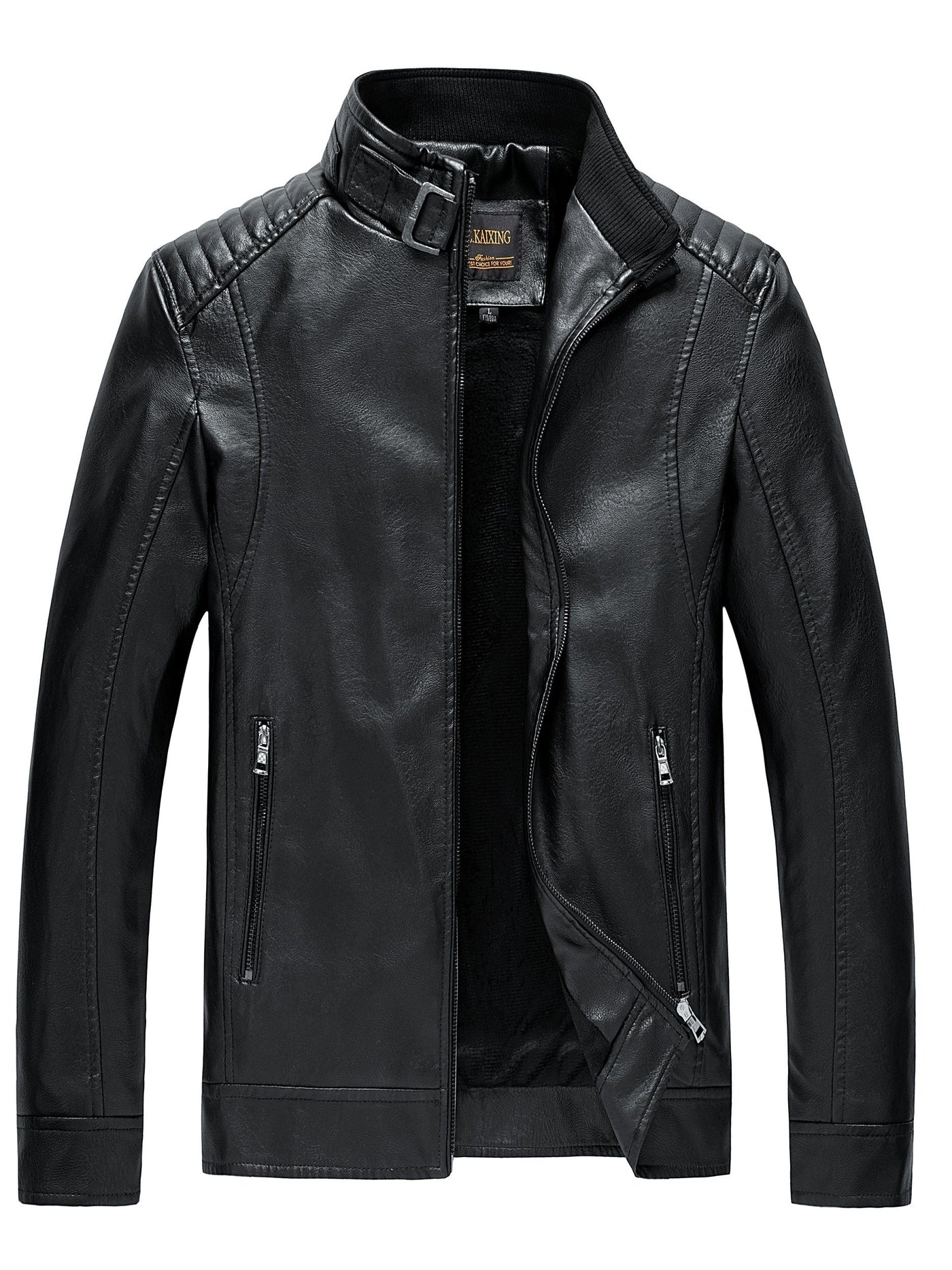John | Stylish Leather Jacket with Zipper Pockets
