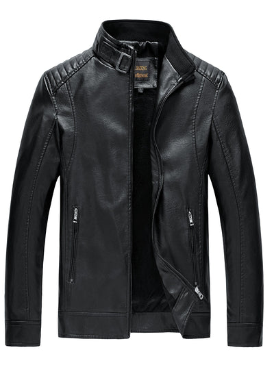 John | Stylish Leather Jacket with Zipper Pockets
