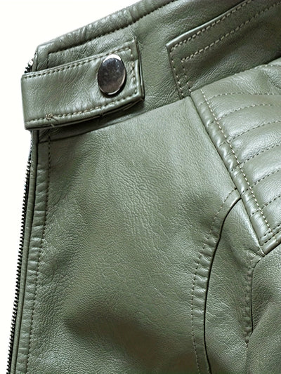 John | Stylish Leather Jacket with Zipper Pockets
