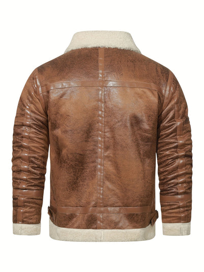 James | Leather jacket with stand-up collar