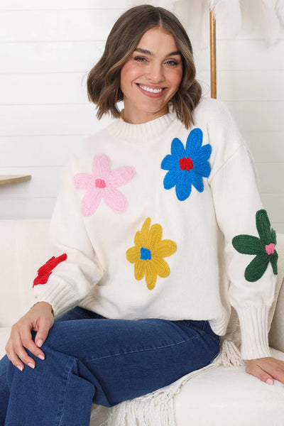 Everly | Modern floral sweater