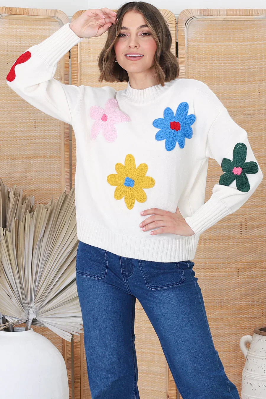 Everly | Modern floral sweater