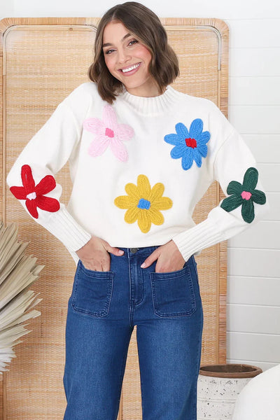 Everly | Modern floral sweater