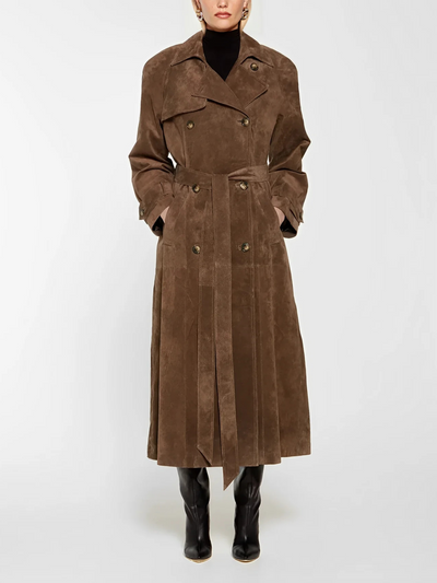 Caroline | Suede trench coat
