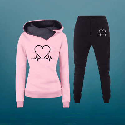 Olivia | Printed tracksuit with heartbeat
