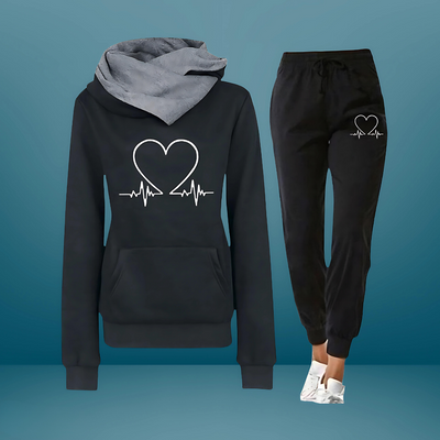 Olivia | Printed tracksuit with heartbeat