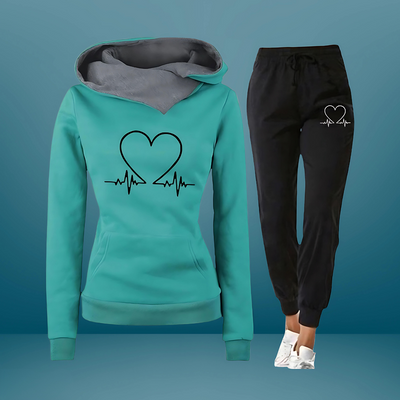 Olivia | Printed tracksuit with heartbeat