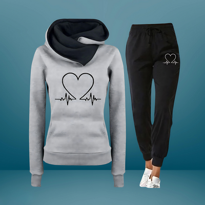 Olivia | Printed tracksuit with heartbeat