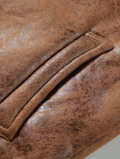 James | Leather jacket with stand-up collar