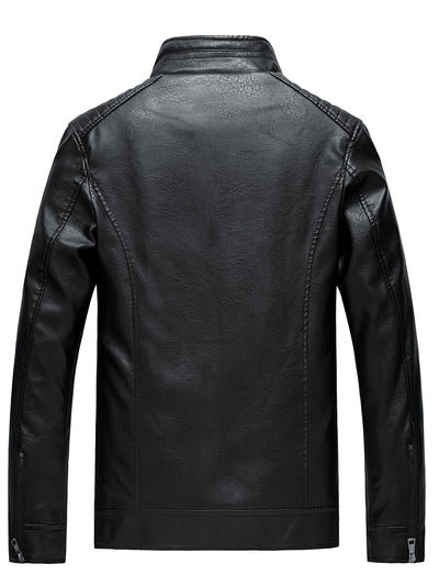 John | Stylish Leather Jacket with Zipper Pockets