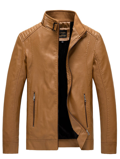 John | Stylish Leather Jacket with Zipper Pockets