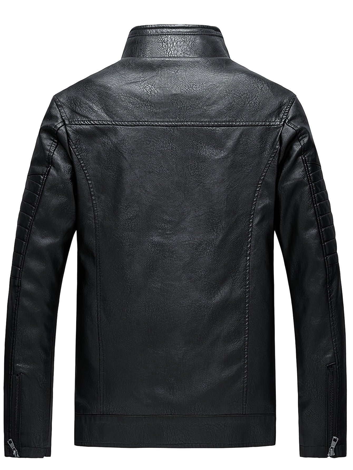 Ron | Comfortable Leather jacket with stand-up collar