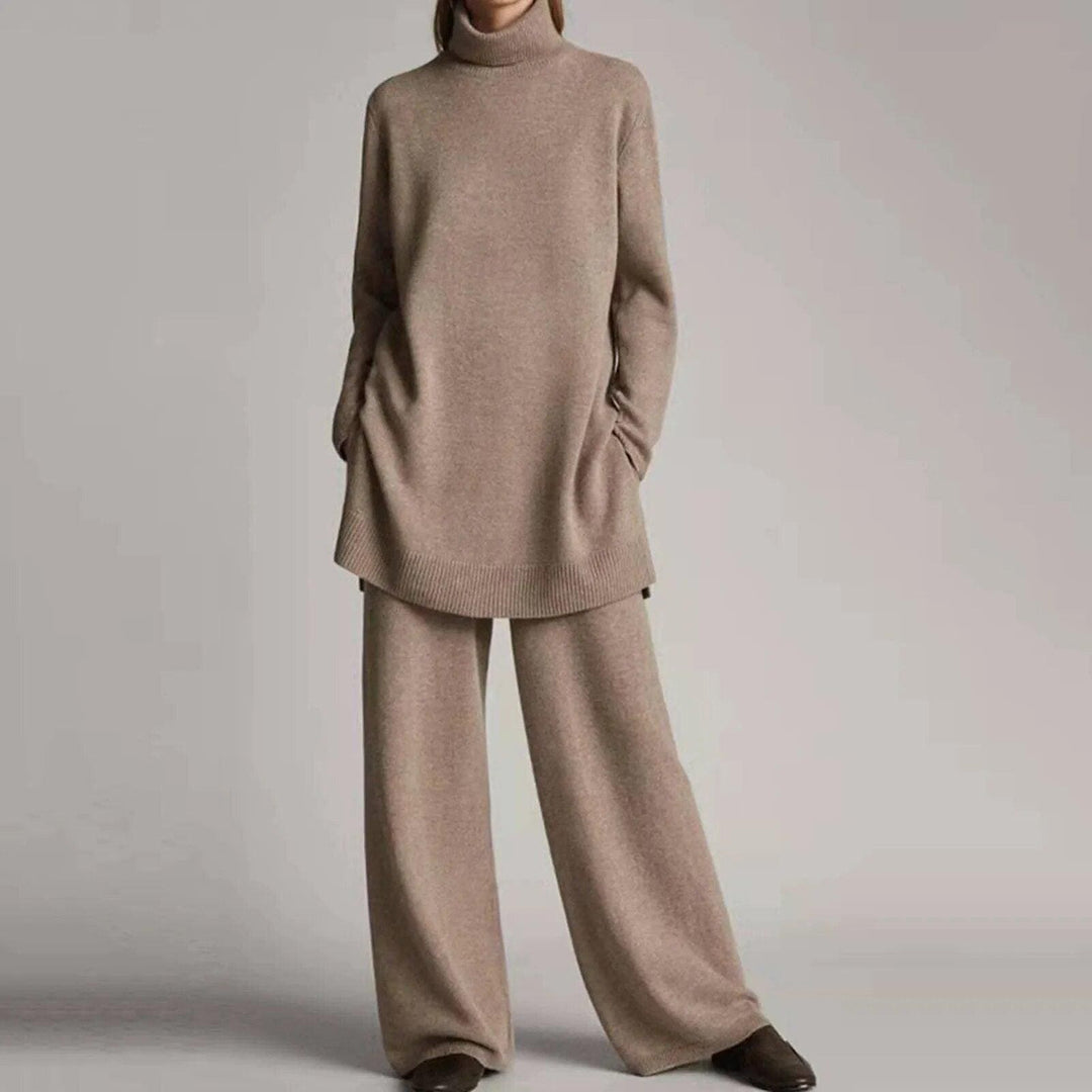 Charlotte | Turtleneck Sweater with Wide Leg Pant Set