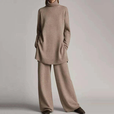 Charlotte | Turtleneck Sweater with Wide Leg Pant Set