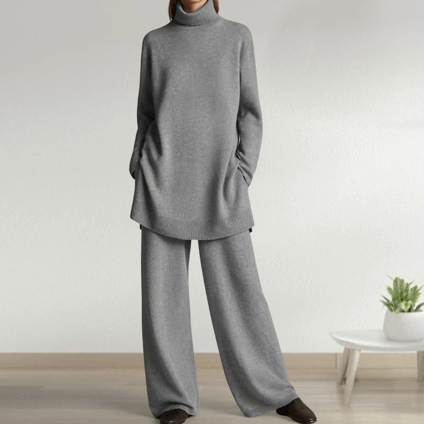 Charlotte | Turtleneck Sweater with Wide Leg Pant Set