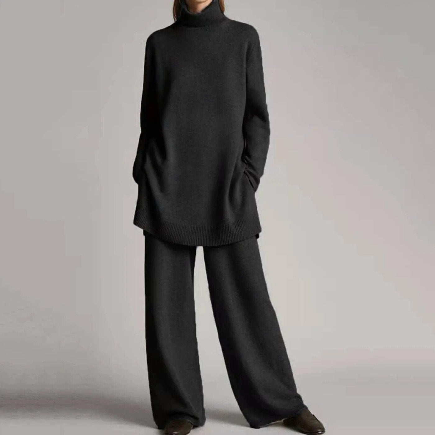 Charlotte | Turtleneck Sweater with Wide Leg Pant Set