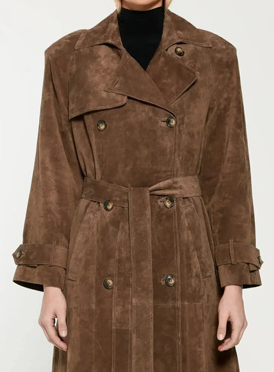Caroline | Suede trench coat
