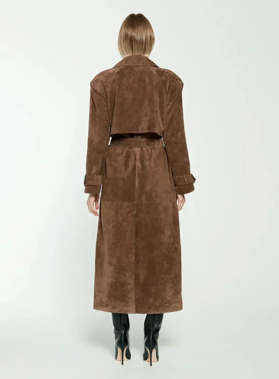 Caroline | Suede trench coat